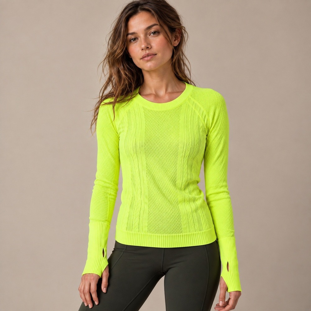 Lululemon Swiftly Tech Long Sleeve 2.0 Highlighter Yellow Sz S